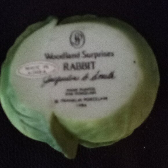 Vintage Woodland Surprises Rabbit Jacqueline B. Smith 1984 Franklin Figurine - Picture 10 of 12